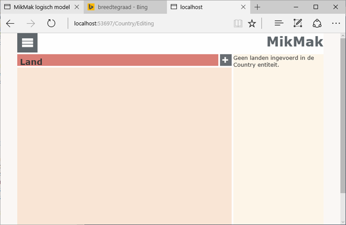 Mikmak View Country Editing pagina met CSS opmaak